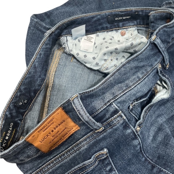 Lucky Brand Lolita Skinny Blue Jeans Size 12/31 - Picture 3 of 4